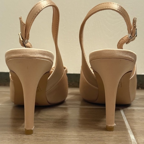 ERIJUNOR Pointy Toe Pumps Mid Heels Wedding  Party Slingback heels with bow 9 - Picture 10 of 16